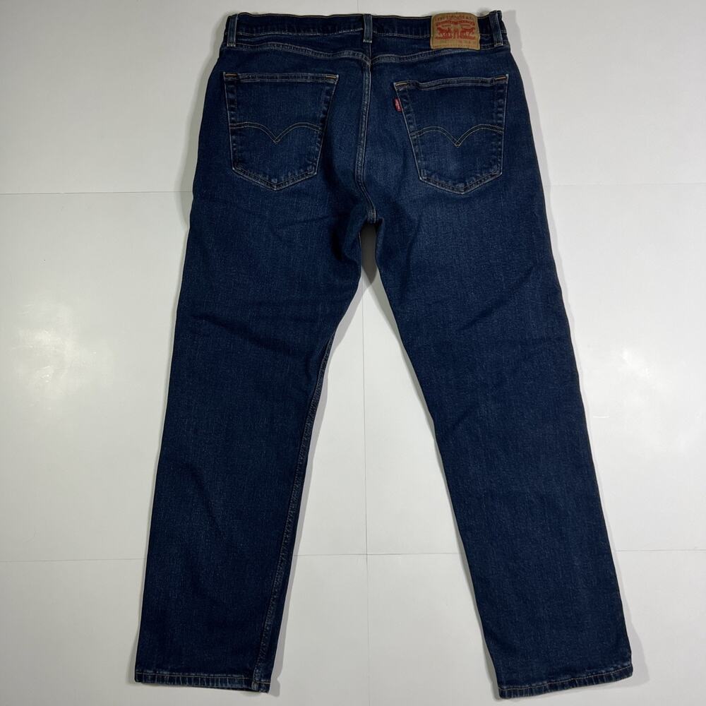 Levi’s Strauss 505 Straight Fit Men’s Blue Dark Wash Blue Jeans 36x30